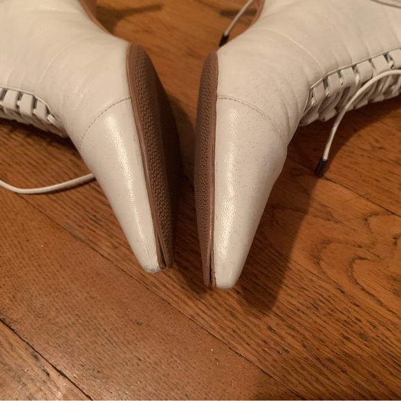 Alexandre Birman Millen White Lace up Leather Booties - Picture 12 of 14